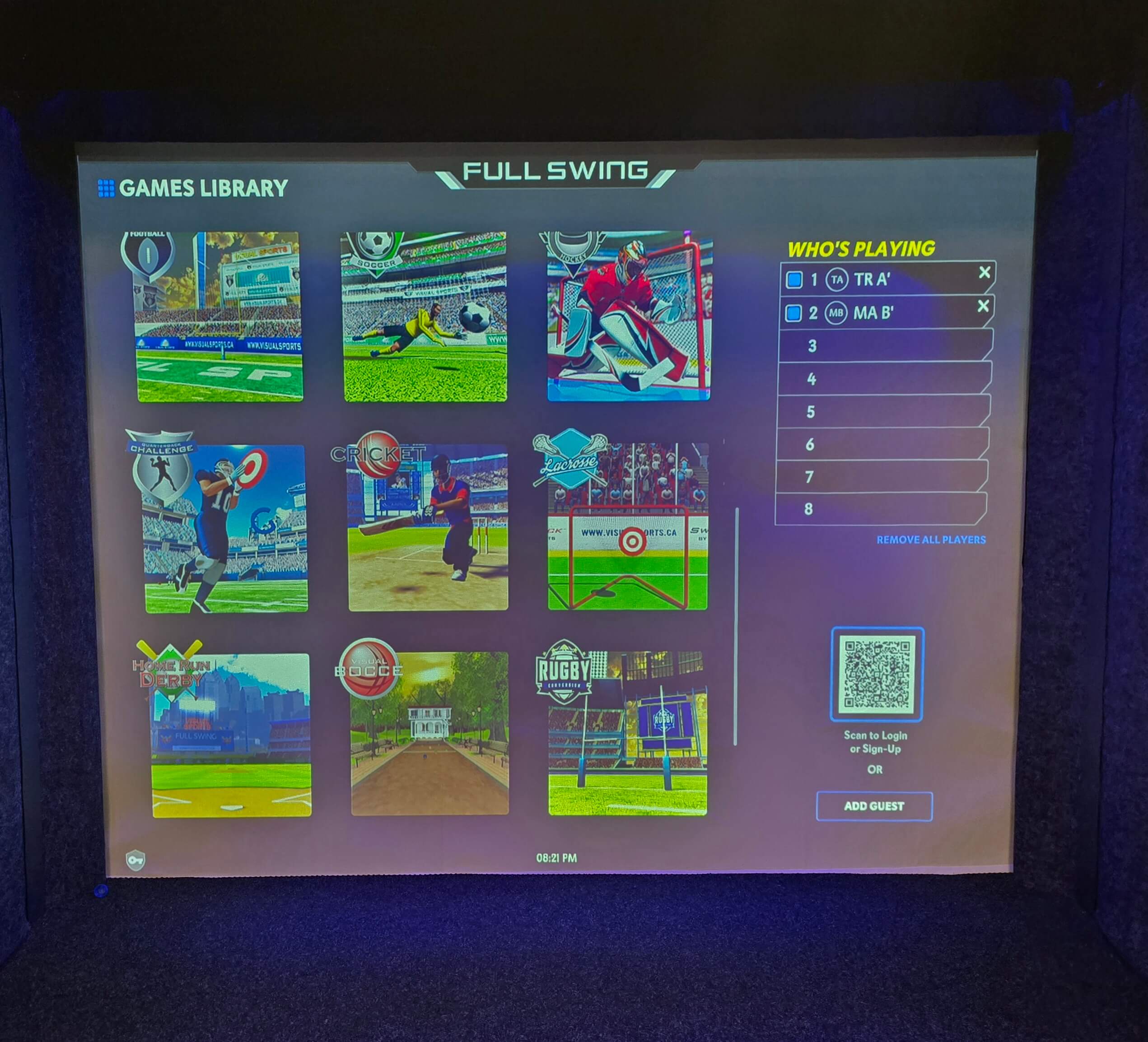 gaming simulator birthday party parrish