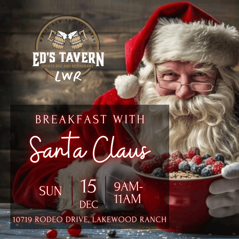 Santa visits Lakewood Ranch- best events in lakewood ranch